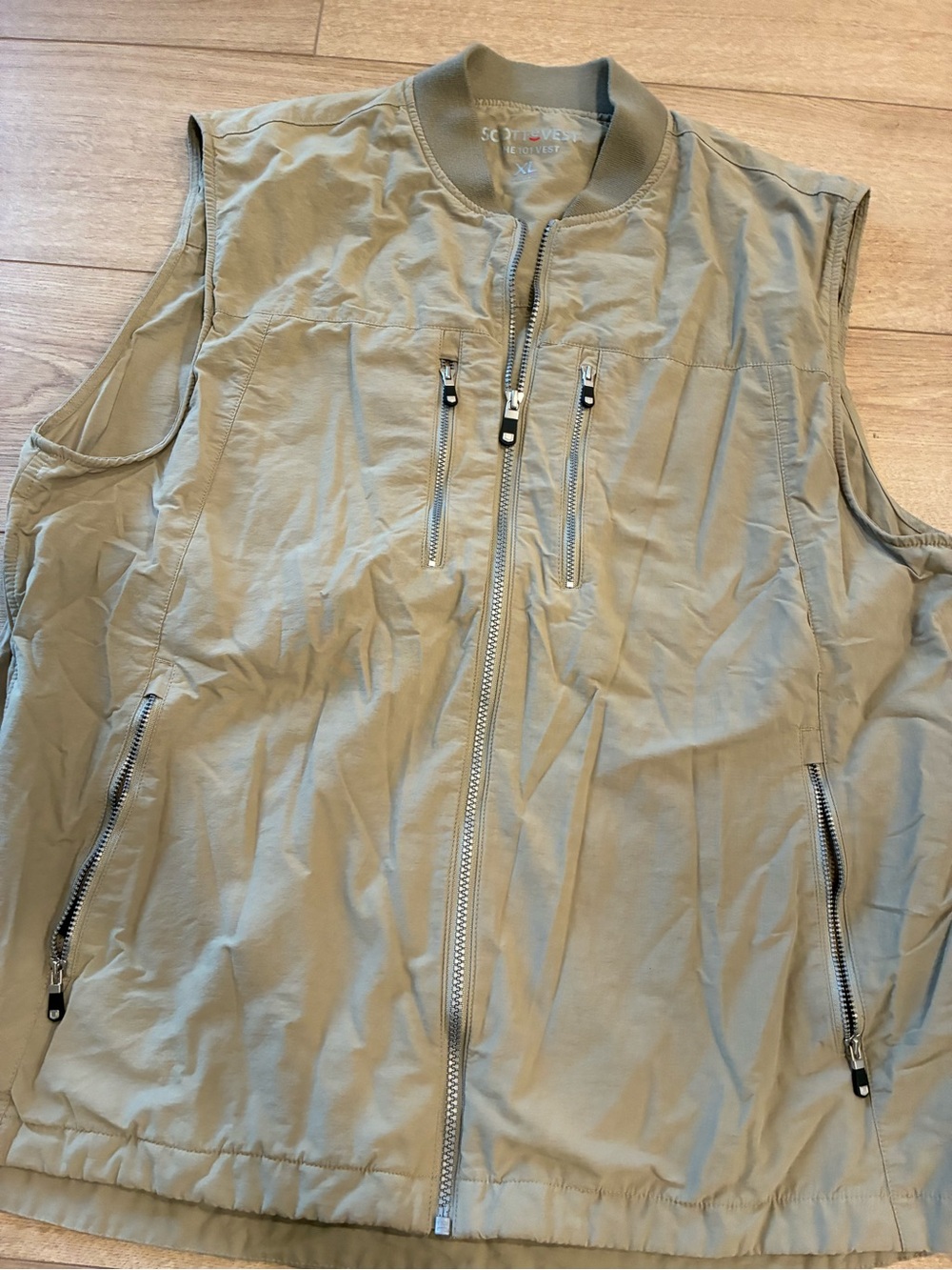 SCOTTeVEST Men’s The 101 Vest Khaki Utility Travel Hidden Pocket Size XL